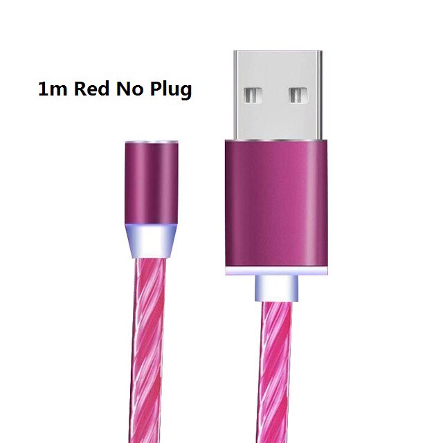 Magnetic Cable Plug Android iOS Fast Charging Data cable Iphone Huawei vivo Type-C universal charging cable: 1m Red light stream