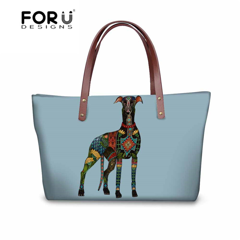FORUDESIGNS Greyhound Hond Printing Schoudertassen voor Vrouwelijke Luxe Handtassen Vrouwen Tassen Handtassen: YQ1807AL