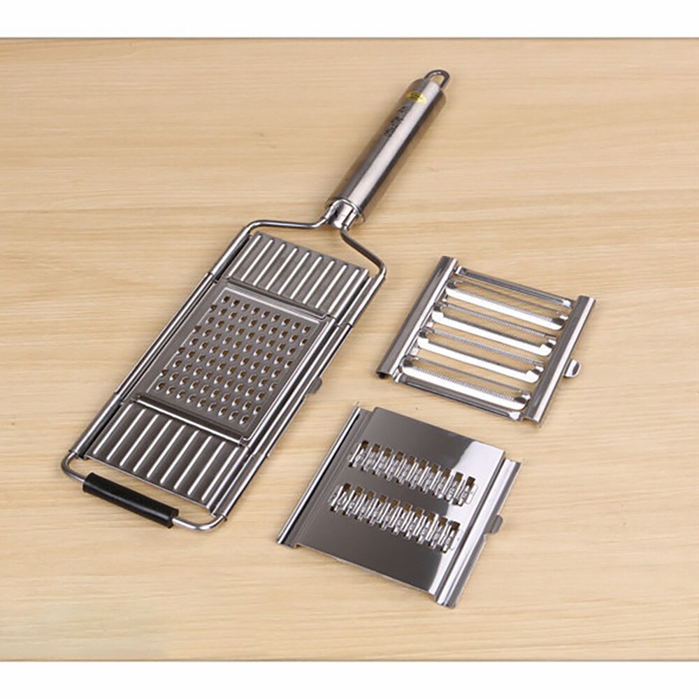 Multifuncional rectángulo de acero inoxidable molino utensilios para rallar queso Chocolate limón Zester pelador de frutas herramienta de Hornear en Casa de cocina