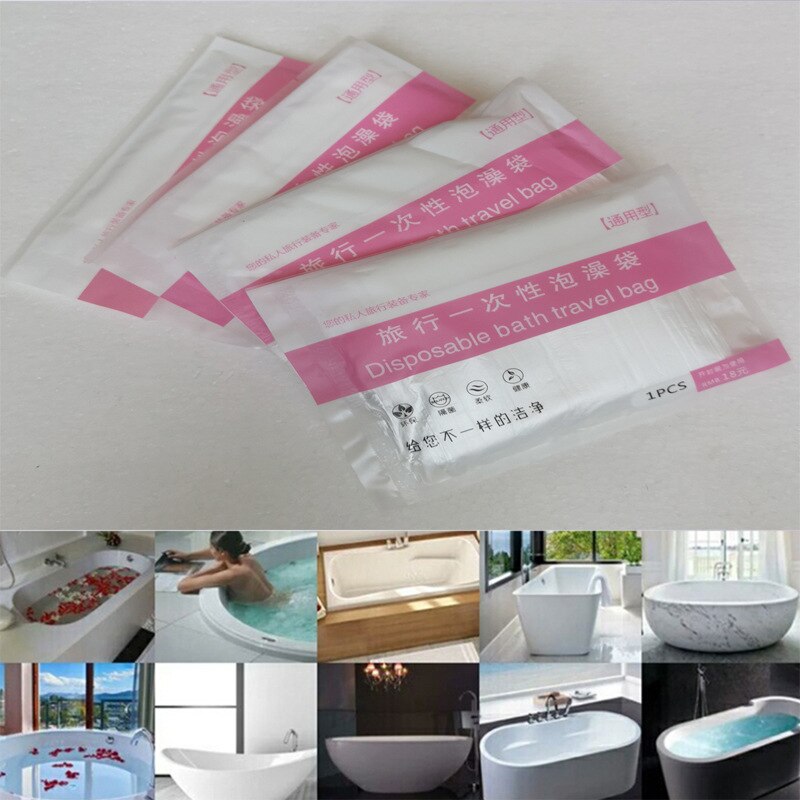 Portable Disposable Bathtub Cover Bag Tub Film Family Hotel Health Clean Bath Home Decor Salon Travel Bags Travel Tool