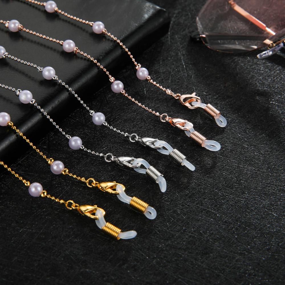 Teamer Gesimuleerde Parel Kralen Ketting Voor Bril Mode Masker Lanyards Ketting Zonnebril Ketting Bandjes Eyewear Accessoires