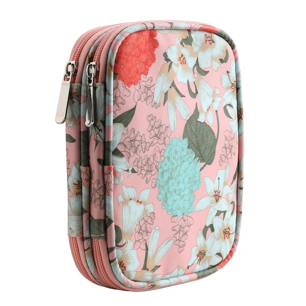 Multi-style woven tote bag yarn storage bag for thread wool yarn crochet, knitting needles and sewing accessories: 18x14X4cm  Pink