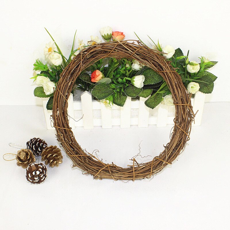 DIY Crafts Natural Grapevine Wreaths Garland Door Window Hanging Decor Dry rattan circle Festival Decor 20cm 30cm 40cm