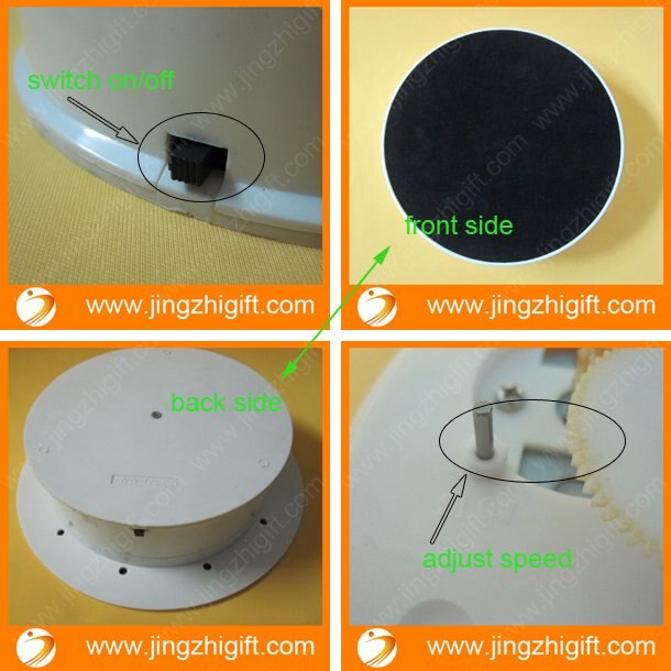 8inches Turning Top Display Stand Rotary Display Turntable with On/off Switch - Battery Power