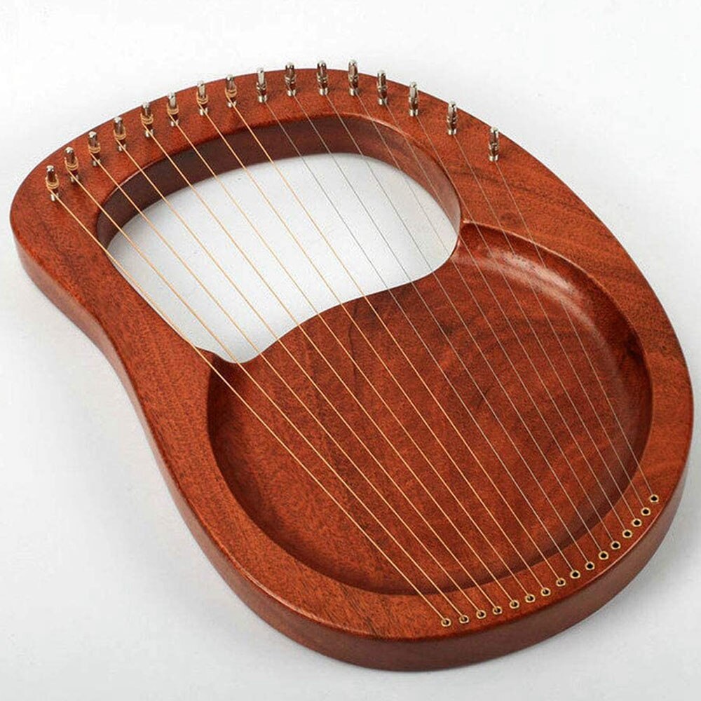 16 String Houten Lier Harp Metalen Snaren Mahonie Massief Hout String Instrument Met Stemsleutel