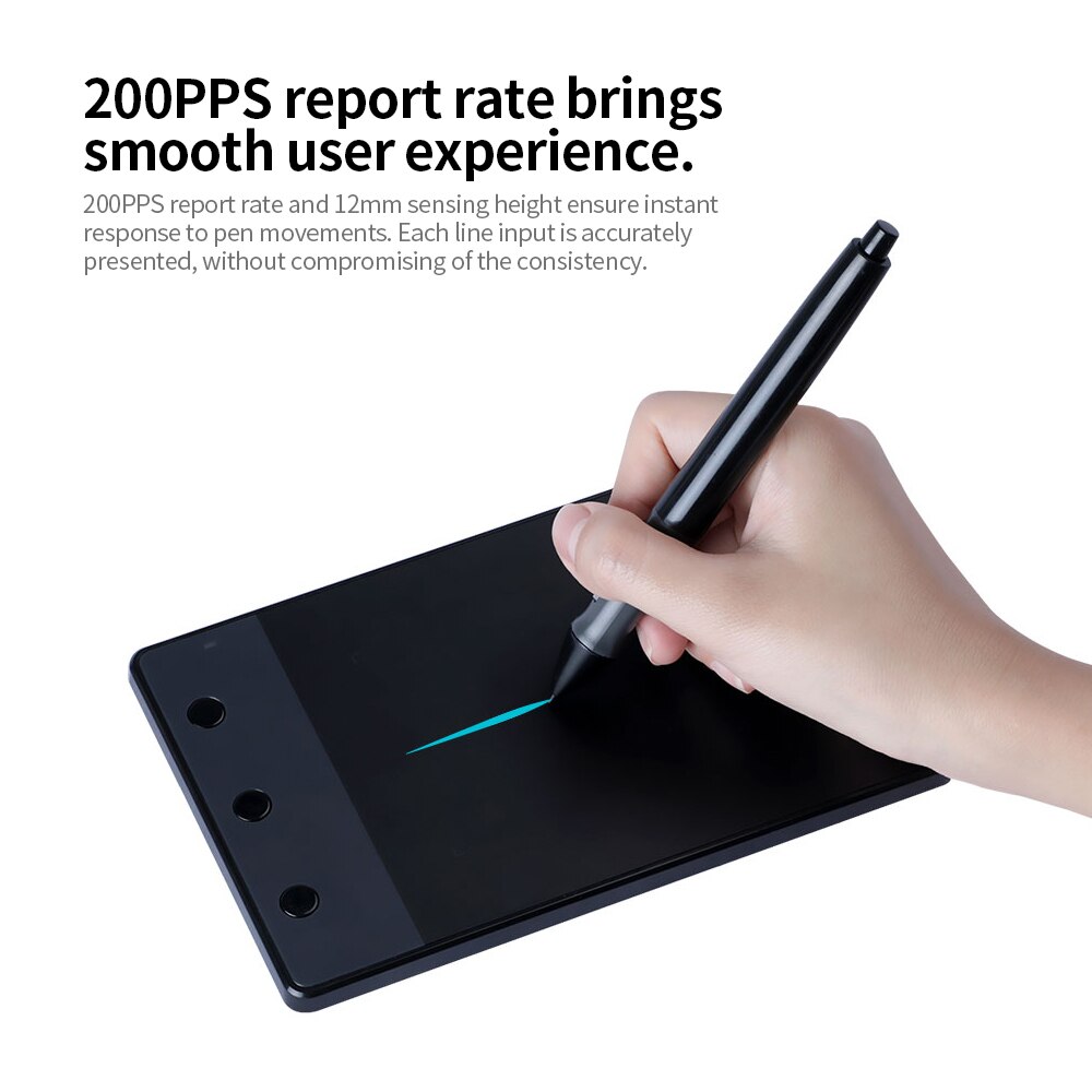 Huion H420 Graphics Tablet Digital Drawing Tablet with Pen 4000LPI for Windows and Mac for Drawing, Signing, Gaming