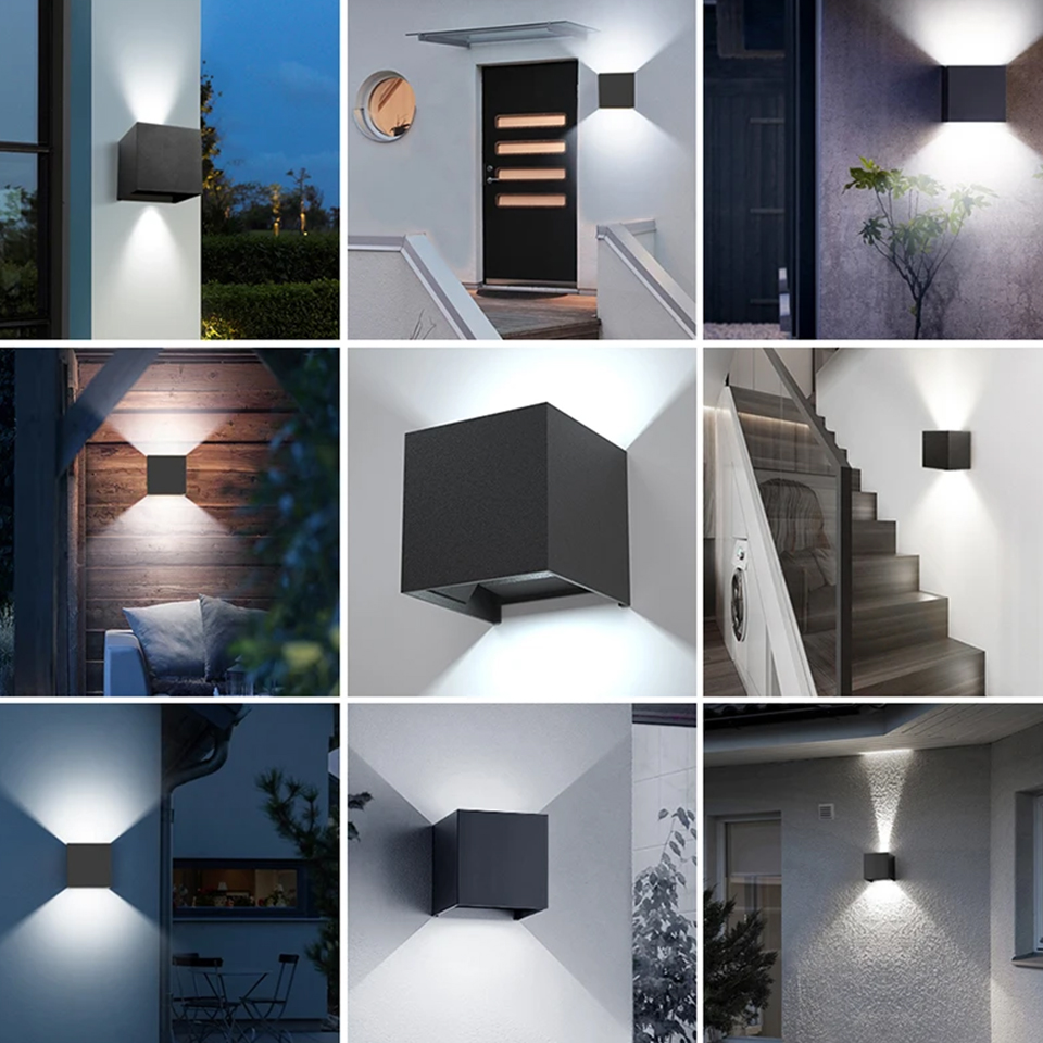 LED Moderne Wandlamp AC110V 220V 6W Koud Wit/Warm Wit Verstelbare Opbouw Kubus Led Tuin veranda Licht Binnen Buiten