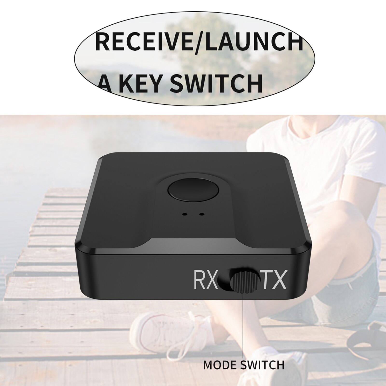Bluetooth 5.0 Transmitter and Receiver, 2 in 1 Adapter for TV Home Stereo System, Upgrade the Bluetooth function