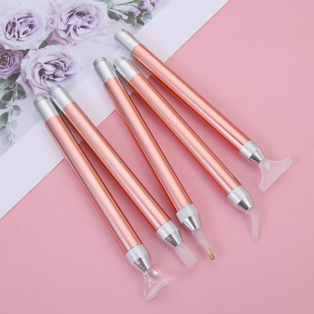 Pluma perforadora de punto de iluminación, herramienta de pintura de diamante 5D, plumas perforadoras de diamante de cristal luminoso, accesorios de costura para bordado artesanal DIY