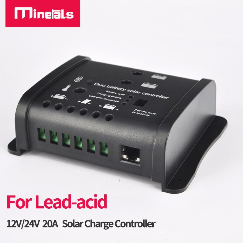 12V Lead-acid 20A 24V Duo battery charging solar controller For Rv solar charging lead acid battery controller: 12V 24V 20A