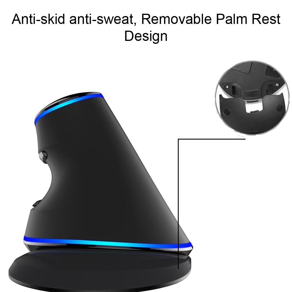 Delux M618 PLUS Ergonomics Vertical Gaming Wired Mouse 6 Buttons 4000 DPI Optical RGB Wireless Right Hand For PC Laptop