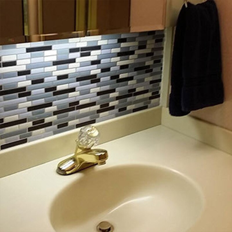 1 sztuk naklejki płytki mozaikowy wzorek samoprzylepne naklejki ścienne na wystrój salonu kuchnia wystrój łazienki 10*10Cm