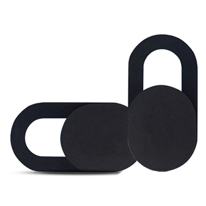 Camera Privacy Protection Cover Oval Ultra Slim Stronger Glue Privacy Online More Easy To Use Robust Sliding Cover Black White
