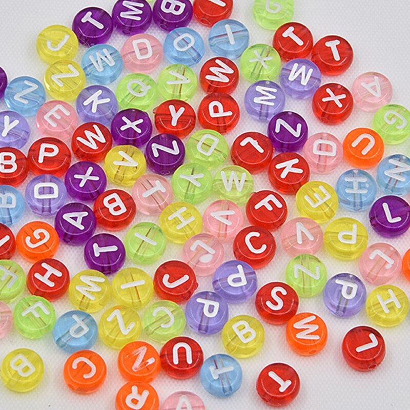 Mixed Letter Acrylic Beads Alphabet Loose Spacer Beads Jewelry Making Handmade Diy Bracelet Necklace Arts and Crafts for Kids