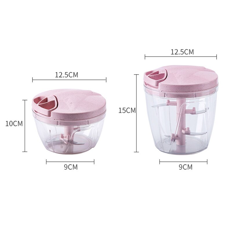 Stainless Steel Pull String Garlic Cutter 5 Cutter Manual Vegetable Nuts Onions Chopper TB