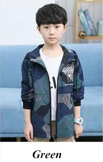 Kinderen Jas Jas Voor Jongens Lente Hooded Windscherm Jas Kinderen Uitloper Waterdichte Lange Stijl Casual Sport Camouflage Jas: 02 / 8T