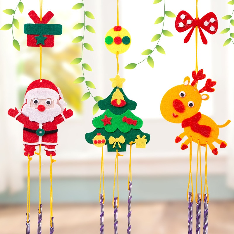 3Pcs Diy Eva Handwerk Kinderen Speelgoed 3D Windgong Meisje Speelgoed Windbell Behangsels Stickers Kids Arts Ambachten Decoratie