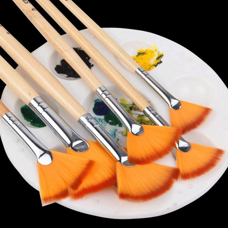 Pincel para pintar acuarela, suministros de pintura al óleo, materiales de arte , 6 uds. De gran