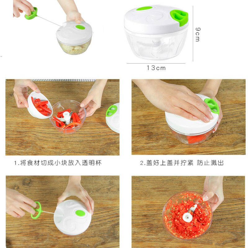 Huishoudelijke Salade Shredder Processor Hand Maker Trekken Touw Voedsel Groente Handleiding Chopper Keuken Gereedschap Slicer