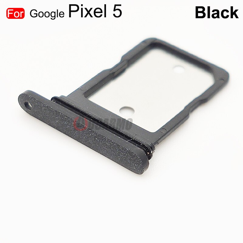 Suporte preto/verde do leitor da bandeja do sim do entalhe do soquete do cartão sim para as peças de substituição do pixel 5 de google: Black -for Pixel 5