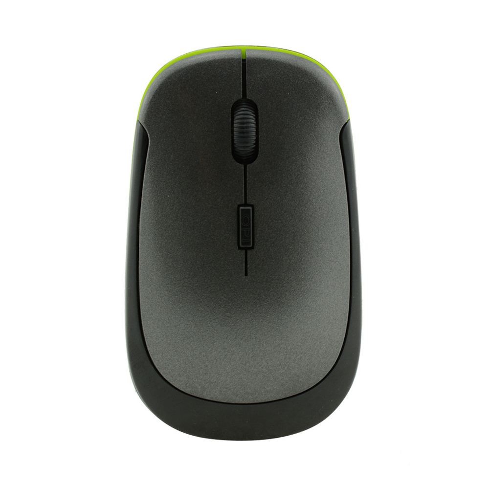 Wireless 2.4G Mouse Optical Gaming Office Mouse with USB Receiver Laptop PC Computer Ergonomic Mause Mice for Dell/Lenovo/ASUS: Gray