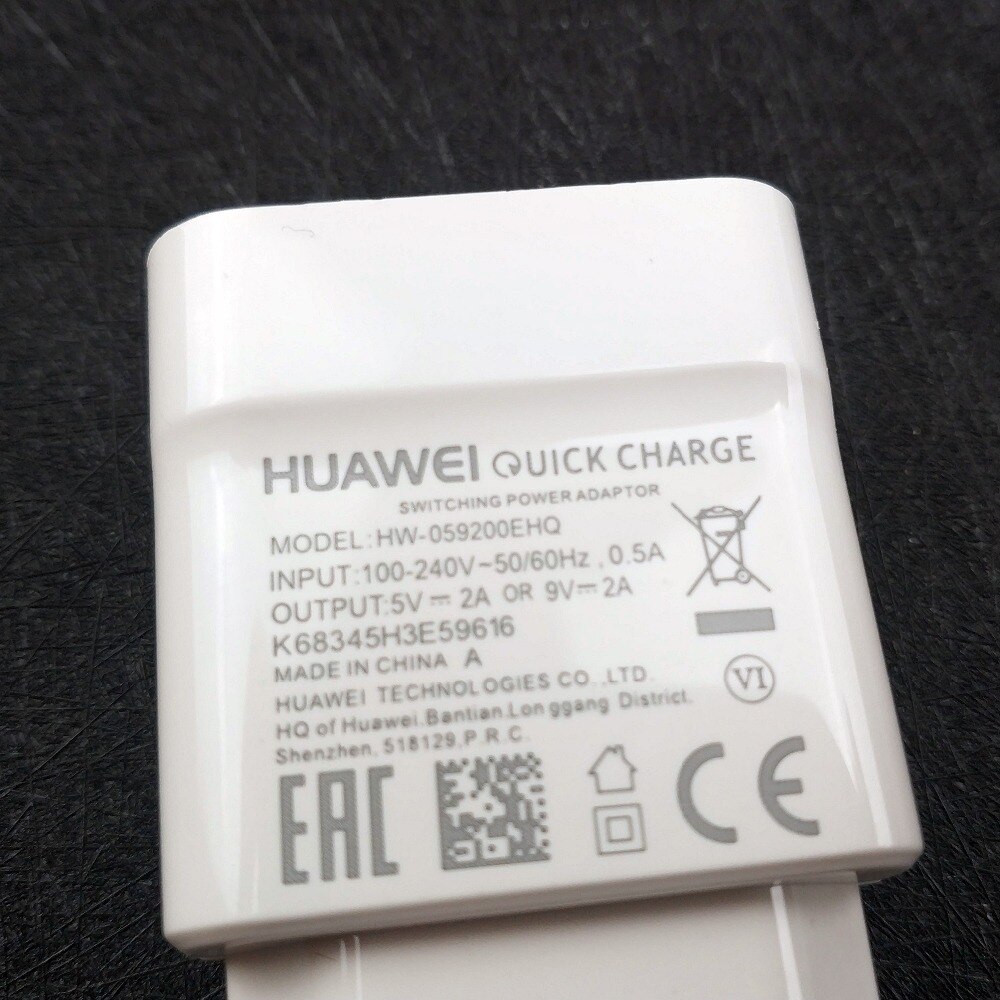 Huawei companheiro Original 20 lite adaptador de carregamento QC2.0 9v 2a ue carregador rápido rápido para Huawei P30 lite P20 lite P10 P9 honor 8x9 8