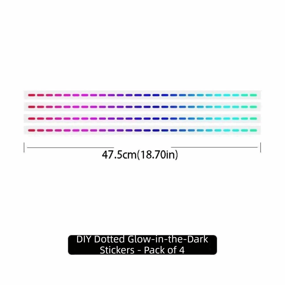 Reflecterende gestippelde lijnstickers Zelfklevende fluorescerende fluorescerende stickers Nachtelijke rijveiligheid DIY-versiering: WIT