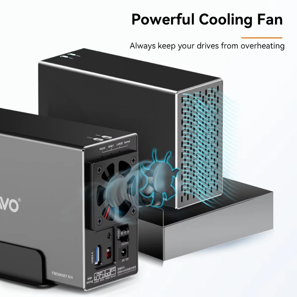 MAIWO 2 Bay HDD Docking Station SATA To USB 3.0 Hard Drive Docking Station for 3.5 Inch Hard Drive Case with 4 RAID Modes Case