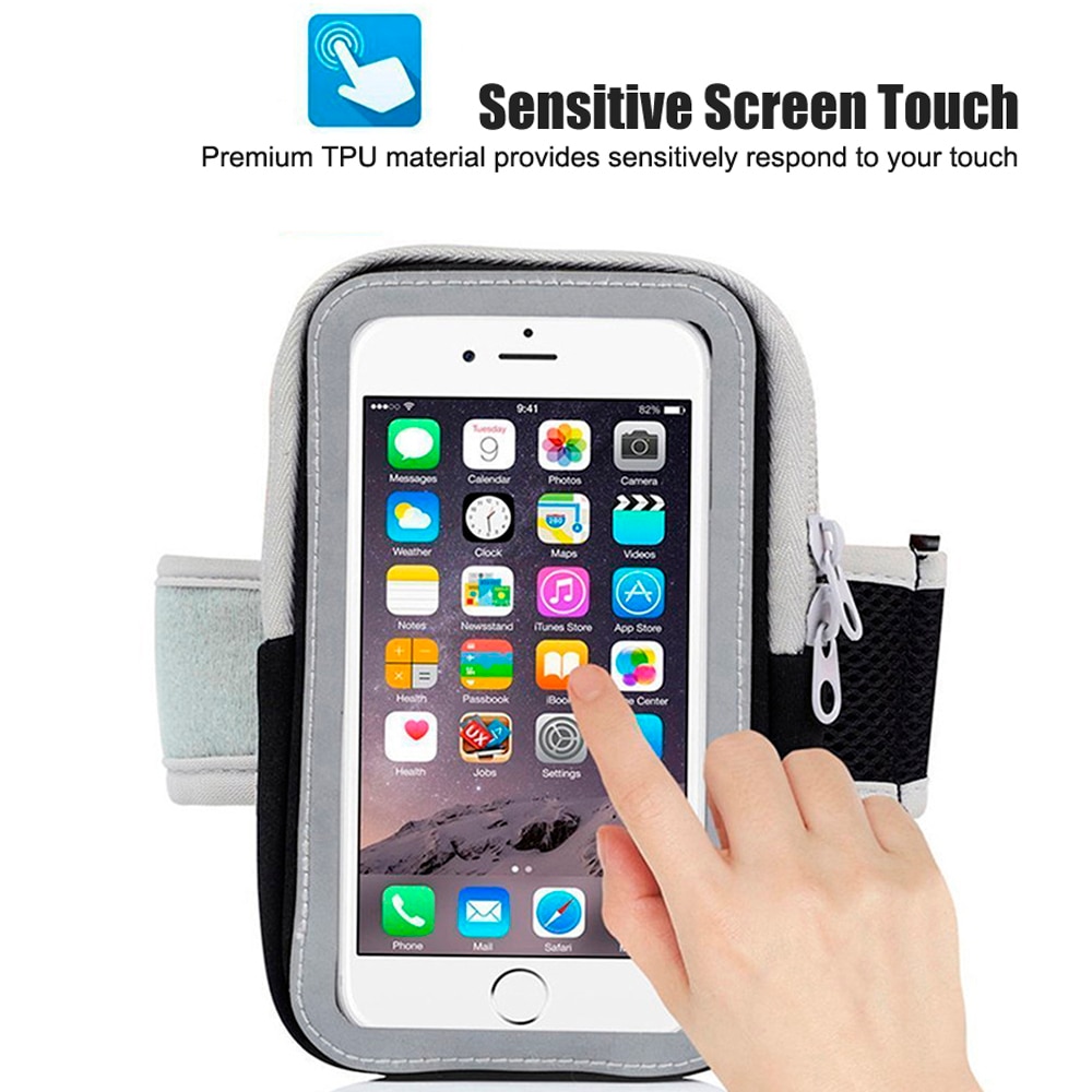 Universal 6.5 Inch Sport Cell Phone Arm Bag Running Sports Phone Case Arm Band For iPhone Samsung Huawei Mobile Phone Arm Pouch