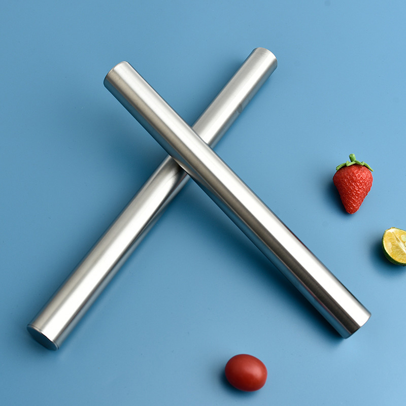Rodillo de acero inoxidable para hornear pan, rodillo de pastelería, herramienta antiadherente para hornear, cocina, Pizza, galleta, Cannoli, tubos, utensilios de cocina