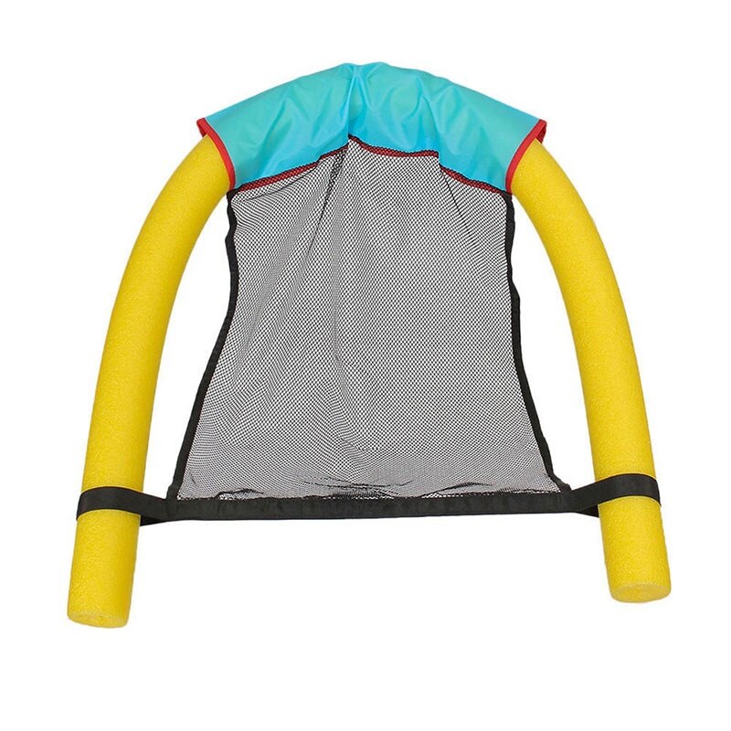 Silla flotante de natación para chico, asiento de cama para adulto, flotador de agua, anillo ligero de playa, Red de fideos, accesorios de Piscina: yellow