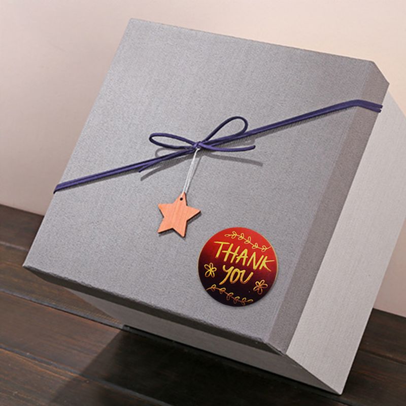 500 Pcs / Roll Sealing Sticker Labels Thank You Sticky Stickers Baking Paper Gif 667A