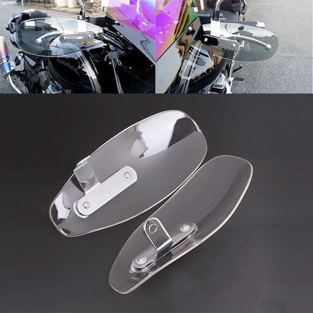 Clear Motorcycle Handle Bar Hand Guard Protector Wind Deflector Motorfiets Bike Shield Voor Harley Xl 883 1200 Dyna Road King