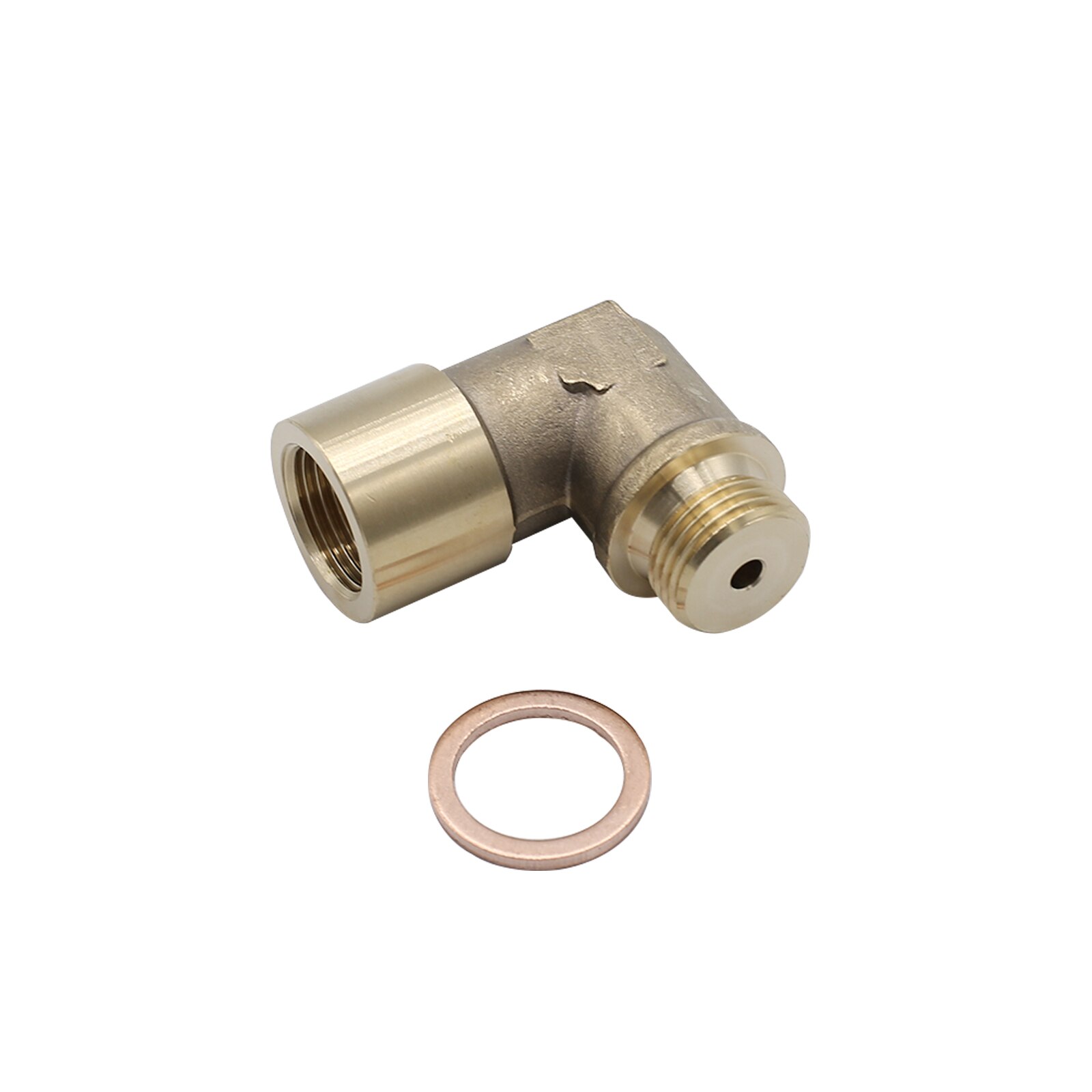 AOZBZ Car Oxygen Sensor Extender Brass Adjustable 90 Degree Angled Bung With Extension Spacer Right Angle Extender for Vehicle
