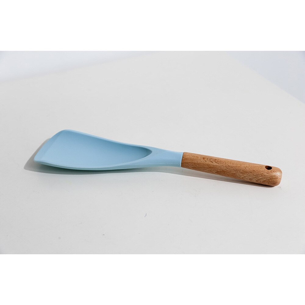 Simple Kitchenware Silicone Rice Spoon Non-stick Spoon Kitchen Rice Spoon Four Colors: C