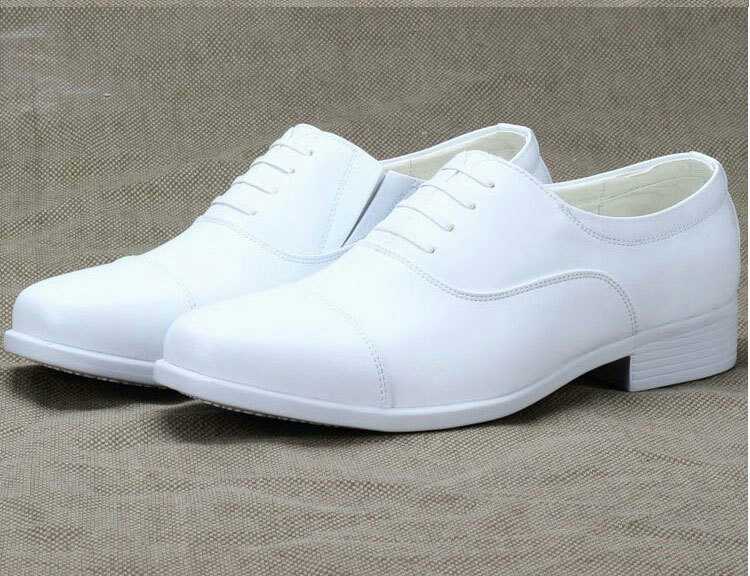 White Men's Formal Low Heel Lace Up Navy Pointed Toe Casual Wedding Shoe Dress Round Toe Plus Size A21: 46