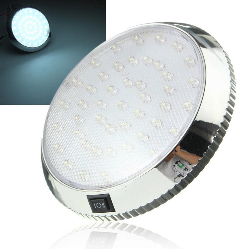 Luz LED de techo para coche, 12V, 46 Clips LED, luz decorativa blanca para Camper, furgoneta, barco, caravana, RV, accesorios de luces interiores, 1 ud.