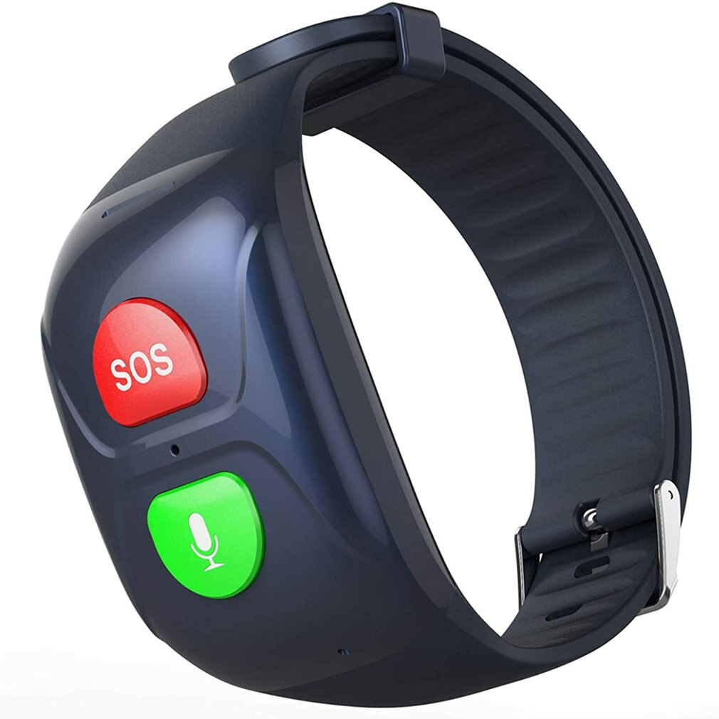 Montre connectée pour personnes âgées, avec GPS et WIFI, moniteur de fréquence cardiaque, appels à distance, avec application SOS, pour la natation: black