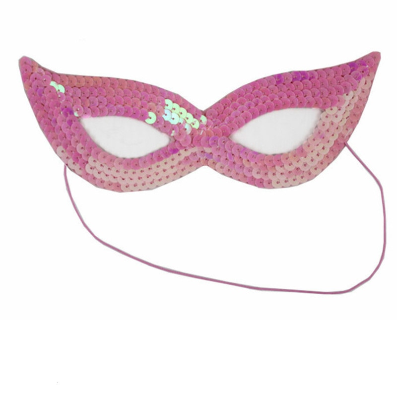 Lentejuelas antifaz de Halloween máscaras de tela no tejida señora mascarada boda halffie carnaval actuación infantil disfraz máscara