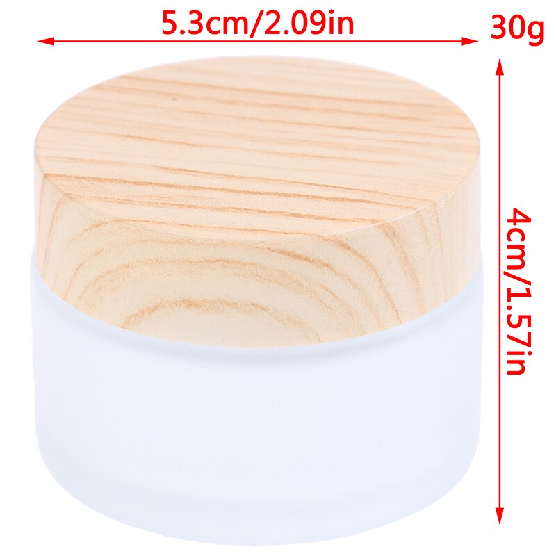 5g 10g 15g 30g 50g frostat glas tomma burkar för kräm make-up hudvårdsbehållare påfyllningsbara flaskor kosmetisk förpackning: 30