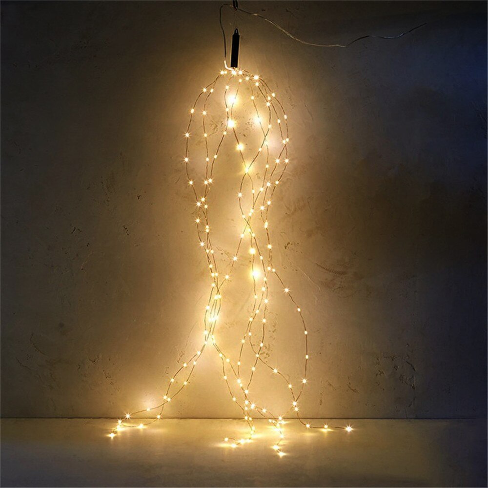 2X10M 200LED Copper Wire Solar Fairy LED String Light Tree Vines Branch lights Outdoor Garden Waterfall Icicle Light