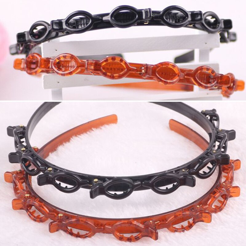 podwójnie grzywka fryzura spinka do włosów moda podwójnie warstwa grzywka spinacz Opaska Hairbands fryzjerstwo spinka do włosów włosy Akcesoria