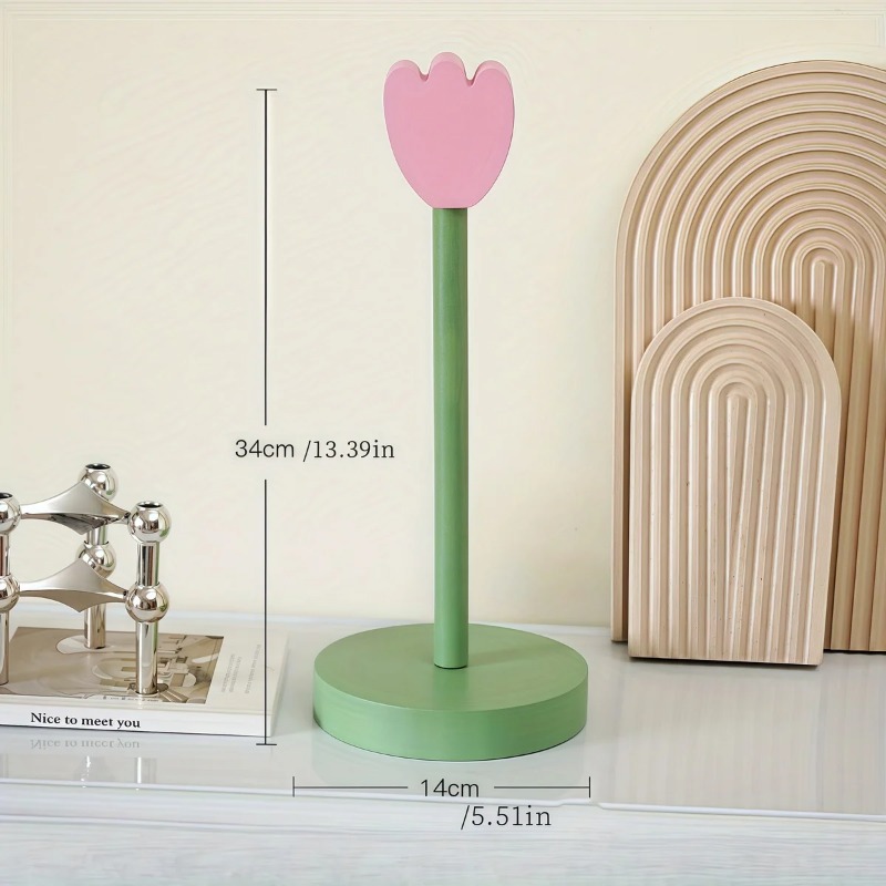 Bathroom Tissue Vertical Stand Paper Towel Storage Holder Wood Paper Towel TulipHolder Kitchen Roll Paper Towel Holder