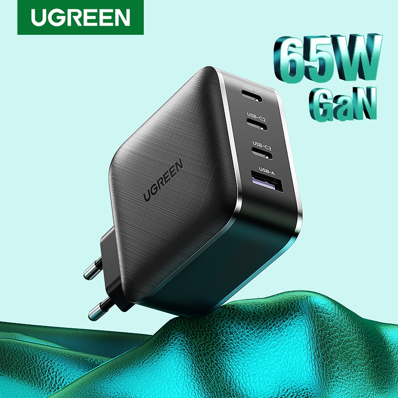 UGREEN – chargeur USB Type C, charge rapide pour smartphone, 65 W, 4 ports, Huawei, Xiaomi, iPhone, taille 4.0,