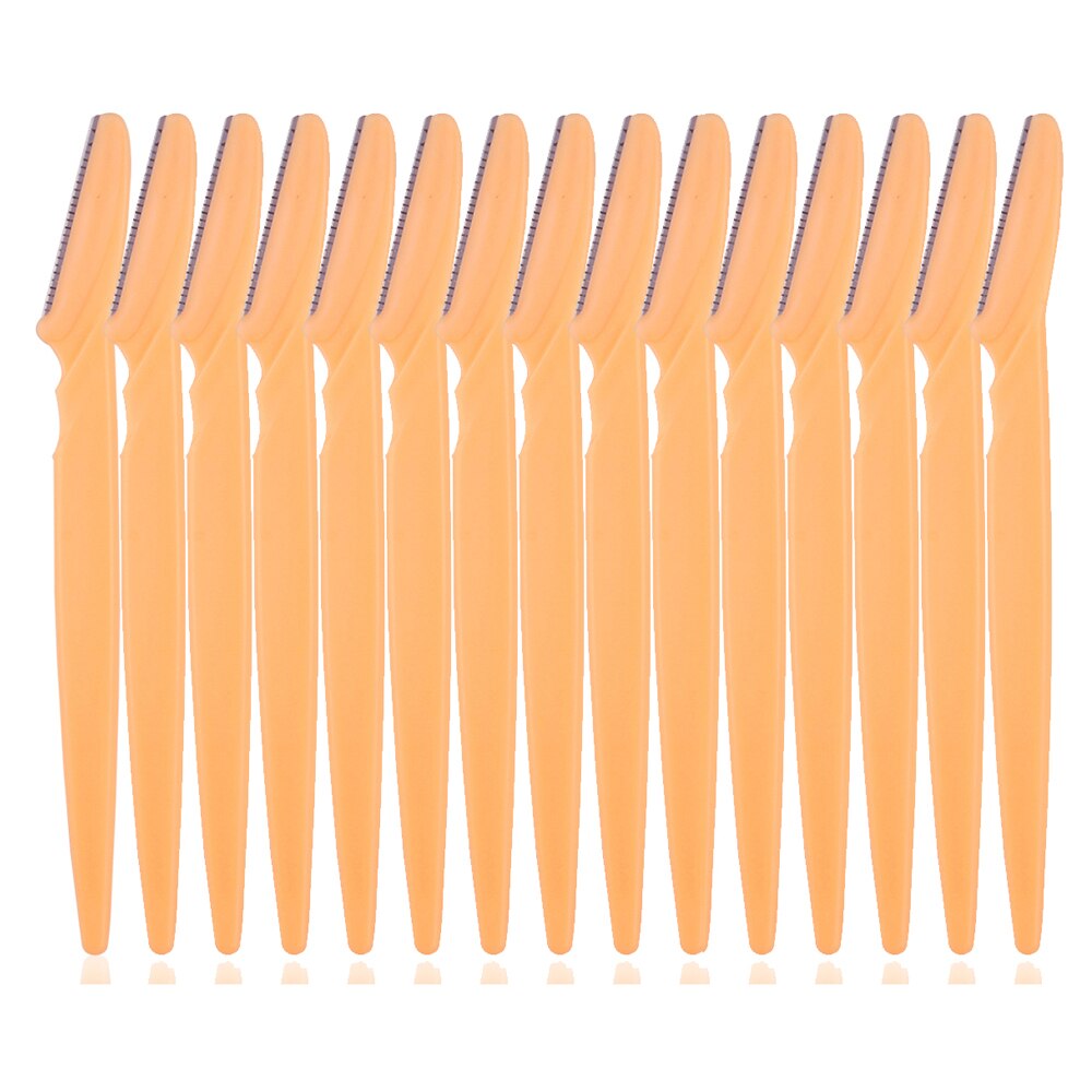 cejas Trimmer de afeitar kit de cara de pelo desmaquillante Facial Shaper Dermaplaning depiladora Razors herramientas de maquillaje para hombre mujer: Yellow-15PCS