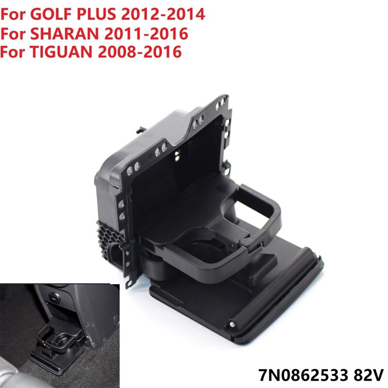 Konsola środkowa tylny podłokietnik kubek uchwyt na napoje dla golf plus SHARAN TIGUAN 2008-2016 7N0862533 82V
