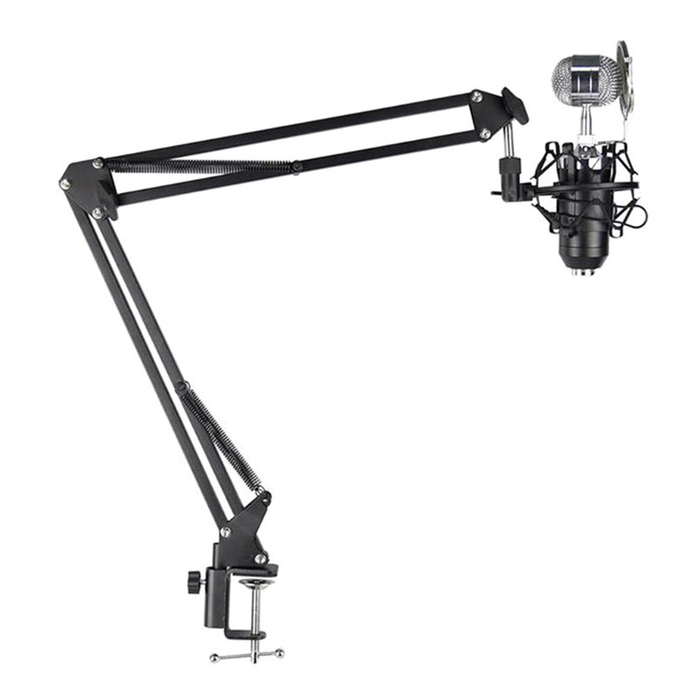 Adjustable Removable Stable Desktop Table Top Microphone Stand Bracket With A Spider Cantilever Bracket Universal Shock Mount