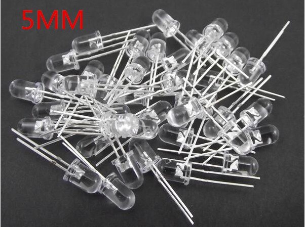 Lote de diodos de luz LED redondos de 5mm, Kit surtido de lámpara de diodo emisor, 205 unidades, Color superior, blanco, amarillo, rojo, azul y verde