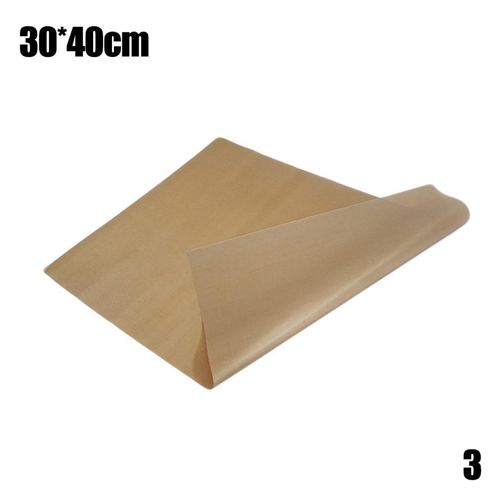 Herbruikbare Bakken Mat Hittebestendig Teflon Vel Gebak Bakken Oliepapier Hittebestendig Pad non-stick voor Outdoor BBQ: 40X30cm Brown