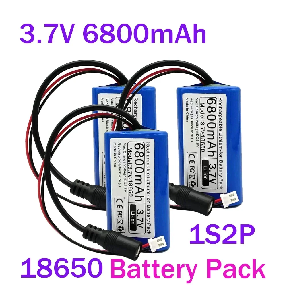 3.7V 18650 Lithium Battery 1s2p 1s3p 1s4p for Microcontroller LED Outdoor Light Bluetooth Speaker Audio Backup Power Supply